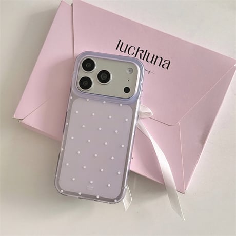 iphone17 ケース ドット 柄 iphone17pro/16pro/15 ケース グリップ付き 流行り 可愛い スマホケース 韓国 R458