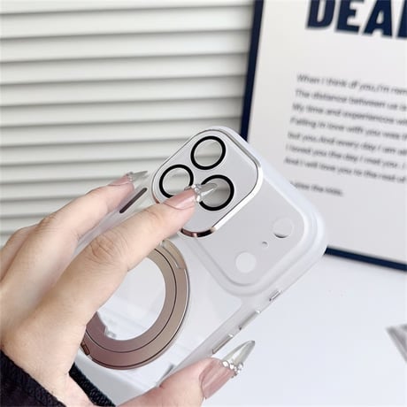 360°スタンド付き iphone17/air ケース 滑り止め iphone17pro/16pro ケース カメラ保護フィルム 一体型 R437
