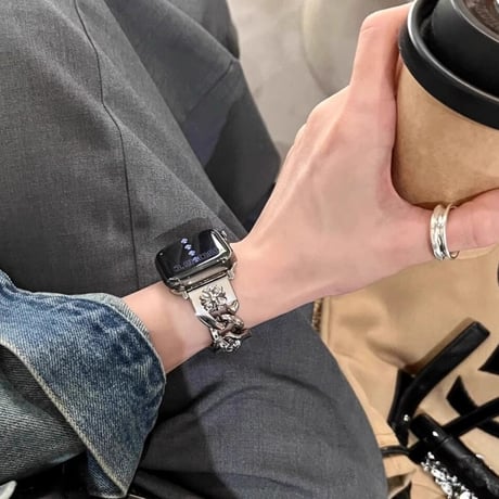 apple watch チェーン バンド apple watch メタル バンド 高級 おしゃれ R489