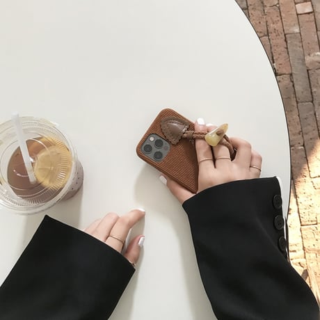 ハンドメイド iphone16 ケース 韓国 風 コーデュロイ iphone ケース 布生地 R272