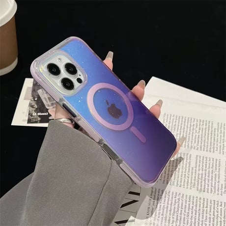 キラキラ iphone16 ケース グリッター入り iphone16plus magsafe ケース カラフル R241