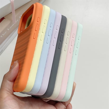【Magsafe対応】iphone ケース シリコン iphone ケース ボーダー柄 マカロンカラー スマホケース グリップ付き R450