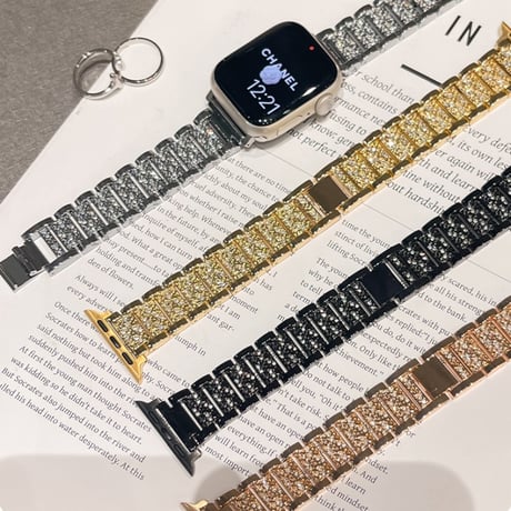 NR…⭐︎キラキラアップルウォッチカバーベルトバンドApple Watchラバー  