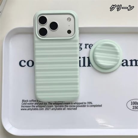 【Magsafe対応】iphone ケース シリコン iphone ケース ボーダー柄 マカロンカラー スマホケース グリップ付き R450