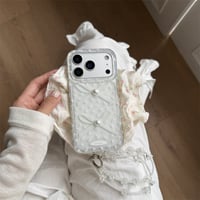 iphone ケース リボン 韓国 iphone ケース 女子 人気 iphone ケース パール ストラップ付き R460