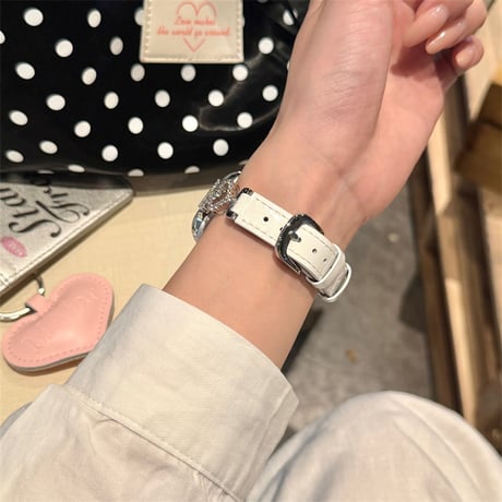 apple watch バンド レザー アップル ウォッチ バンド ライン ストーン ハート R440
