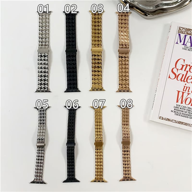 千鳥柄 アップル ウォッチ ステンレス バンド apple watch