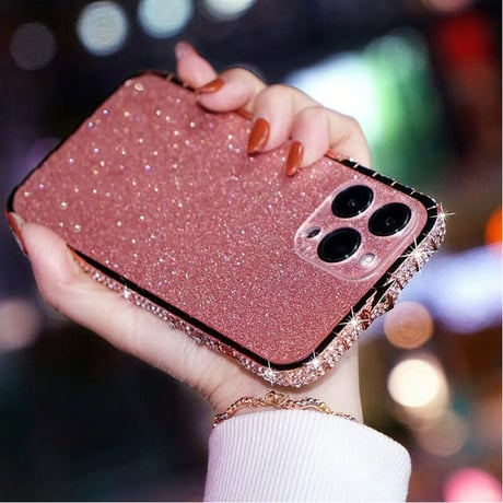 iphoneケース バンパー ケース iphoneケース キラキラ スマホ ケース ライン ストーン R086