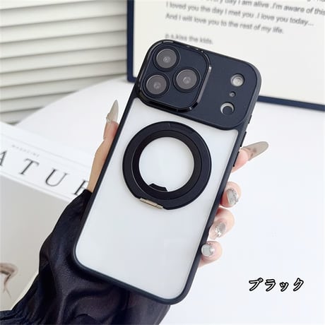 360°スタンド付き iphone17/air ケース 滑り止め iphone17pro/16pro ケース カメラ保護フィルム 一体型 R437