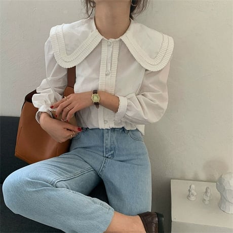 フリルカラーブラウス | STORES