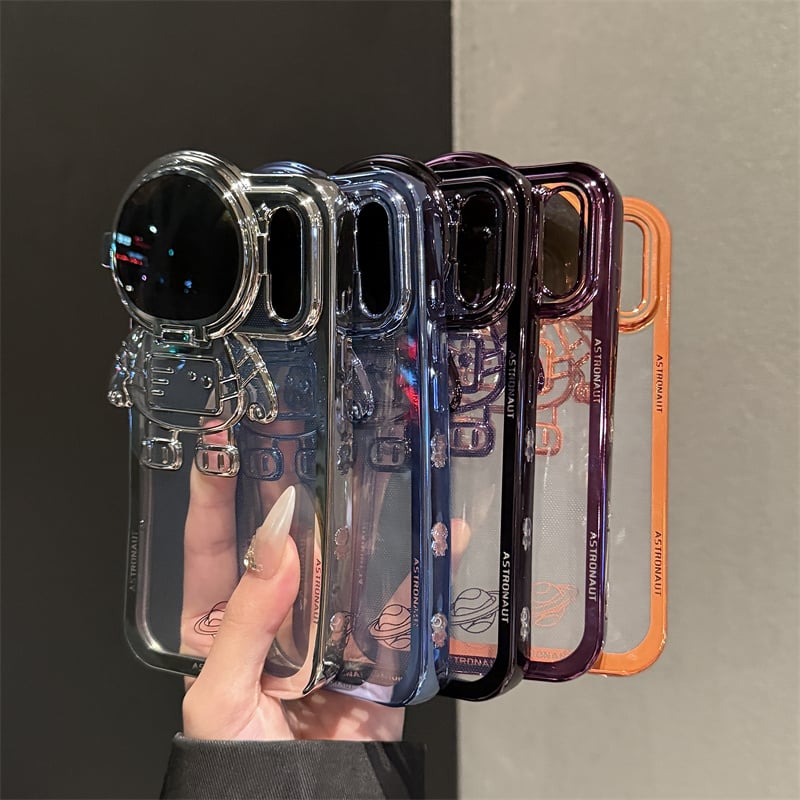 宇宙飛行士 iphone17 ケース かわいい クリア iphone17pro/16pro ケ