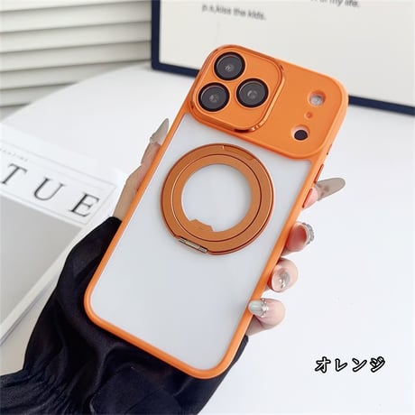 360°スタンド付き iphone17/air ケース 滑り止め iphone17pro/16pro ケース カメラ保護フィルム 一体型 R437