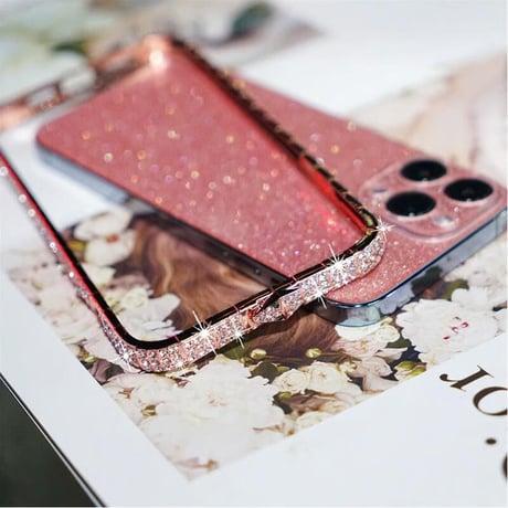 iphoneケース バンパー ケース iphoneケース キラキラ スマホ ケース ライン ストーン R086