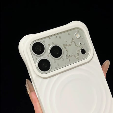 iphone17pro/17promax カメラ保護フィルム キラキラ カメラレンズカバー ストーン デコ かわいい R467