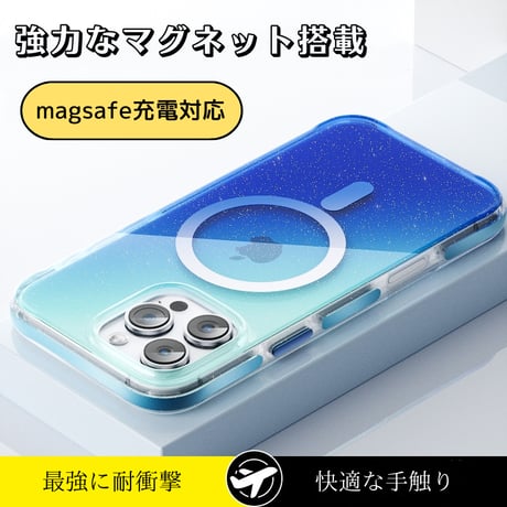 キラキラ iphone16 ケース グリッター入り iphone16plus magsafe ケース カラフル R241