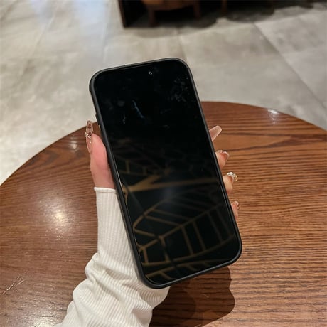 半透明 iphone17/air ケース マット スマホケース 黒のiPhoneに合う ケース R402