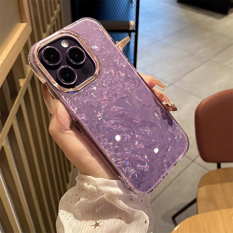 iphone17/16 ケース キラキラ iphone17air ケース かわいい シェル柄