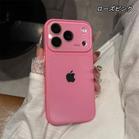 iphone17/16 ガラス ケース 夏 っ ぽい iphone17pro/17promax ケース 可愛い R439
