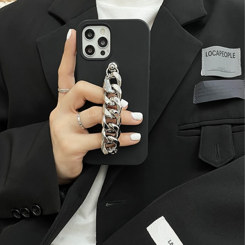 iphone16plus/16pro ケース 韓国 iphone ケース チェーンストラップ