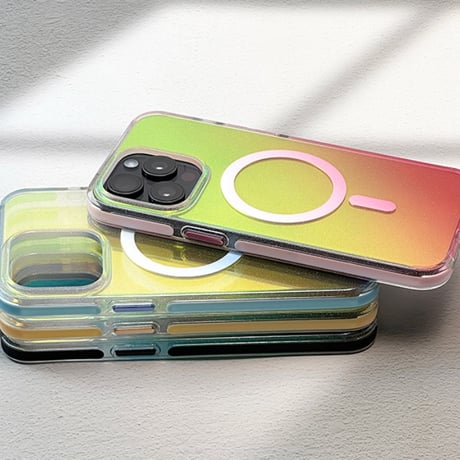 キラキラ iphone16 ケース グリッター入り iphone16plus magsafe ケース カラフル R241