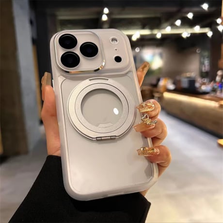 360°スタンド付き iphone17/air ケース 滑り止め iphone17pro/16pro ケース カメラ保護フィルム 一体型 R437