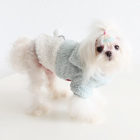 犬服 フリース ボンボン付きフリース