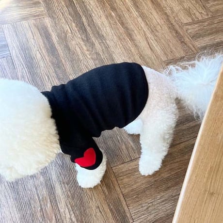 犬服 ハートワッペン プルオーバー