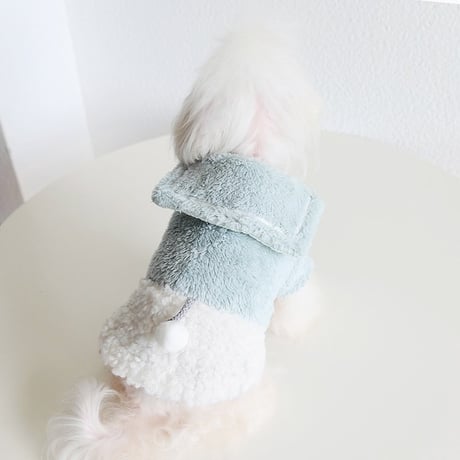 犬服 フリース ボンボン付きフリース