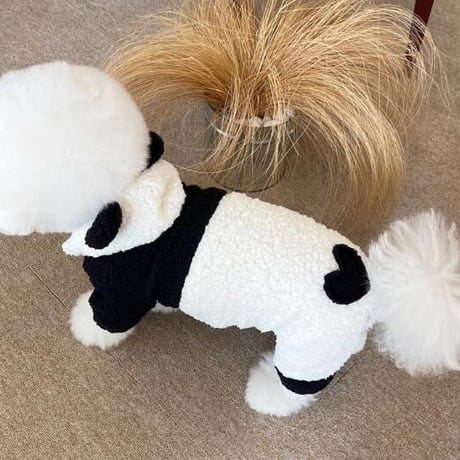 犬服 ロンパース パンダ