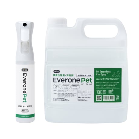 Everone Pet - エバーワン ペット - 機能性消臭・抗菌剤 4L＋マイクロミストボトル 300ｍL SET