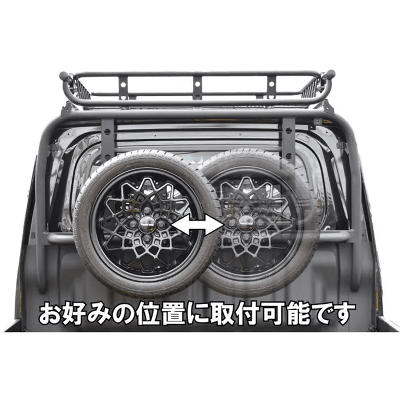 三菱　ジープ　J55等　スペアタイヤキャリア　スペアタイヤ　セット　純正ホイール 三菱自動車(純正) スペアタイヤキャリア のパーツレビュー
