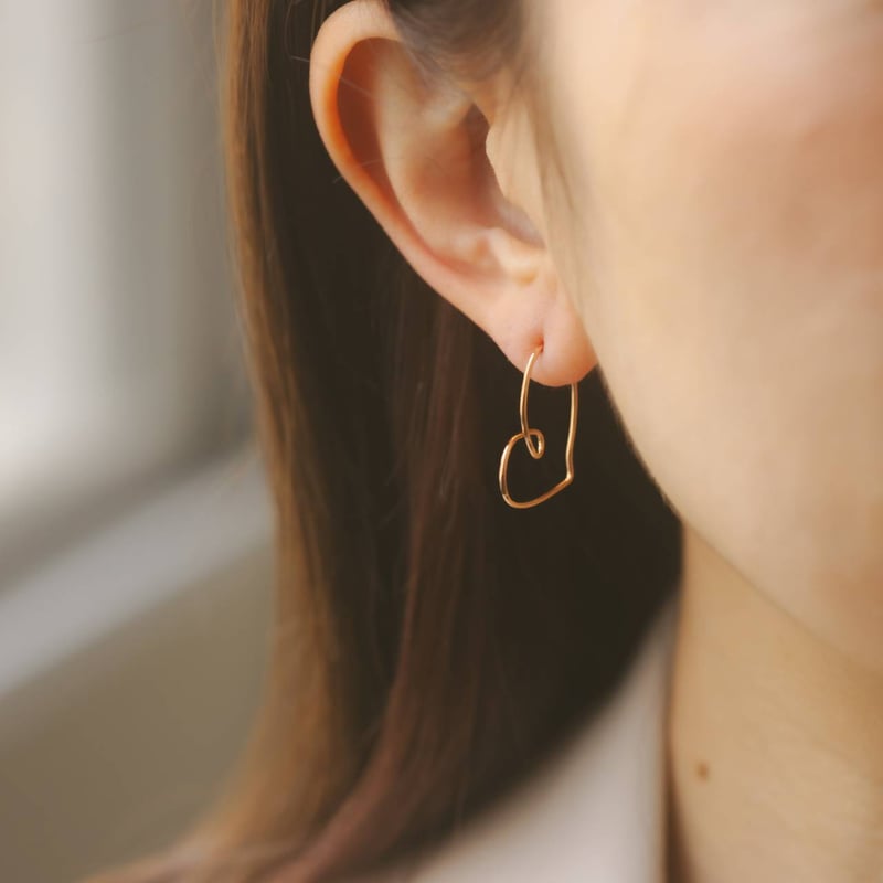 金属アレルギー対応】ハートピアス(ペア)【フィヌシリーズ】 | Coo Petit