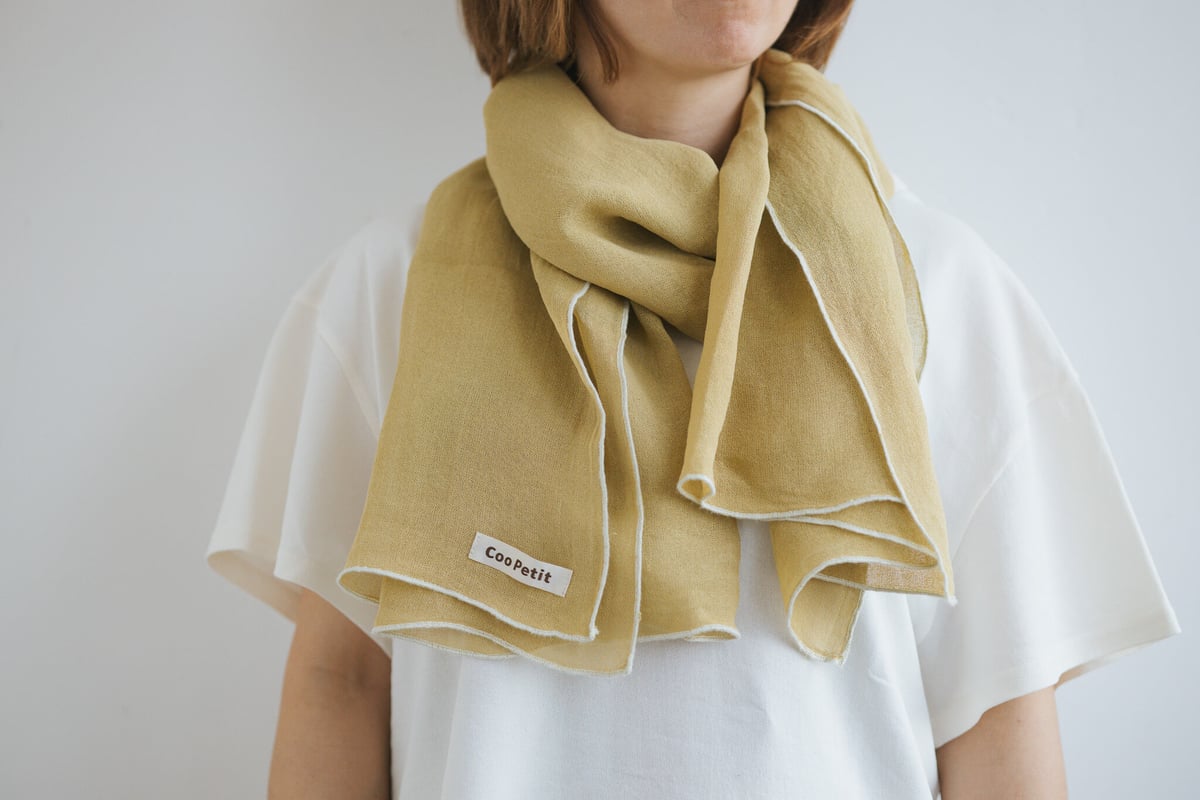 WASHI-TECH】ストール 青朽葉（イエロー） | Coo Petit