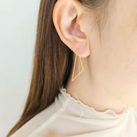 【2way】トライアングルチェーンピアス(ペア)【フィヌシリーズ】