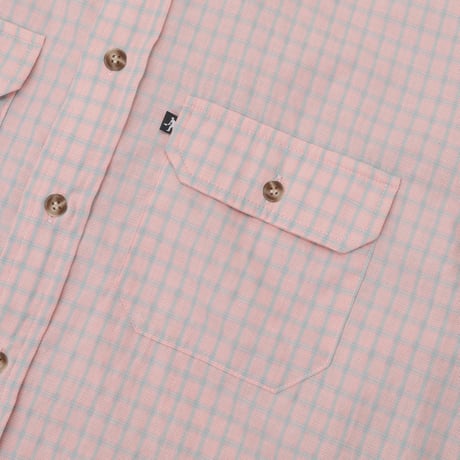PASS~PORT WORKERS CHECK SHIRT LONG-SLEEVE Light Pink