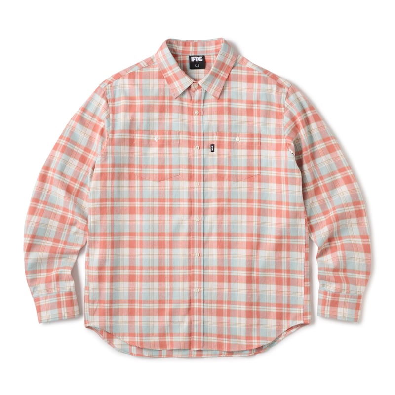 FTC 編める QUILTED HOODED PLAID NEL ZIPUP SHIRT 