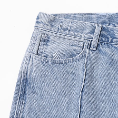 HELLRAZOR BLOCK DENIM SHORTS _YANKEE_ Light Indigo