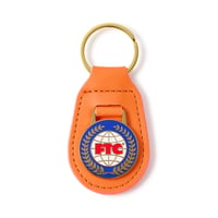 FTC (エフティーシー) EMBLEM LEATHER KEYCHAIN Brown Orange