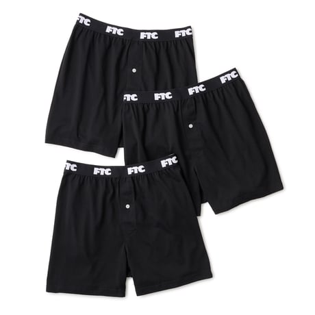 FTC BOXER TRUNKS 3 PACK Black