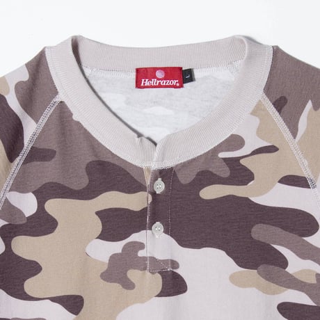 HELLRAZOR HENRY RAGLAN LS SHIRT Sand Camo