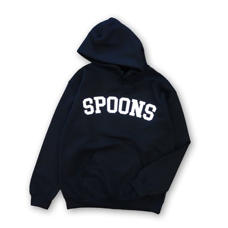 SPOONS COLLEGE LOGO HOODIE Black
