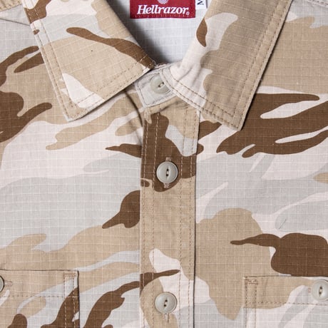 HELLRAZOR WASHED WORK SHIRT Sand Camo