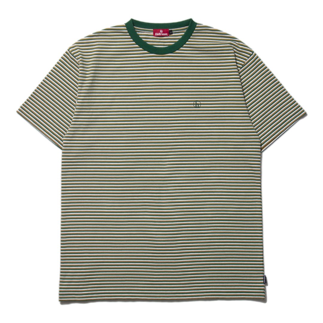 HELLRAZOR (ヘルレイザー) H STRIPED SHIRT Green/Brown