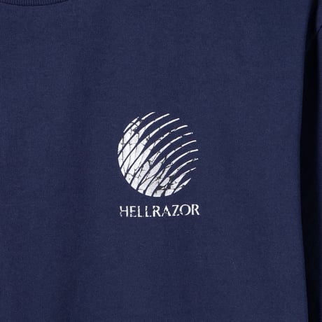 HELLRAZOR CRACKED CORE LOGO SHIRT Navy Blue