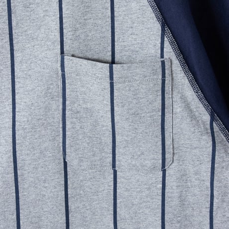 HELLRAZOR BORN H POCKET RAGLAN LS SHIRT Grey Navy