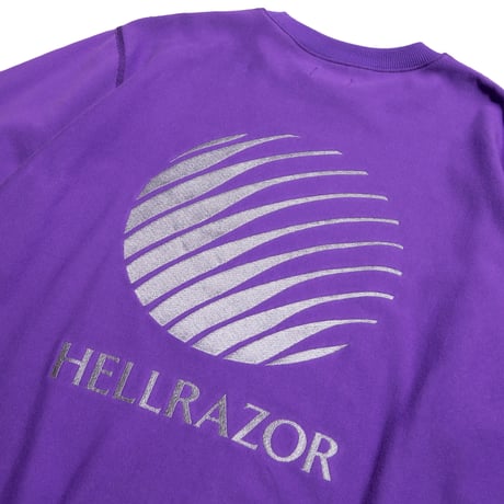 HELLRAZOR (ヘルレイザー) EMB CREWNECK Purple