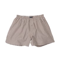 PASS~PORT (パスポート) WORKERS CHECK BOXER SHORTS Brown / Light Blue