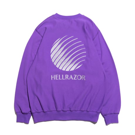 HELLRAZOR (ヘルレイザー) EMB CREWNECK Purple