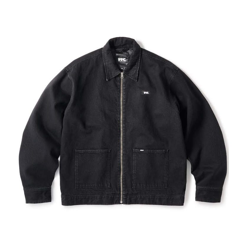 FTC (エフティーシー) DENIM WORK JACKET Black | SPOONS ...