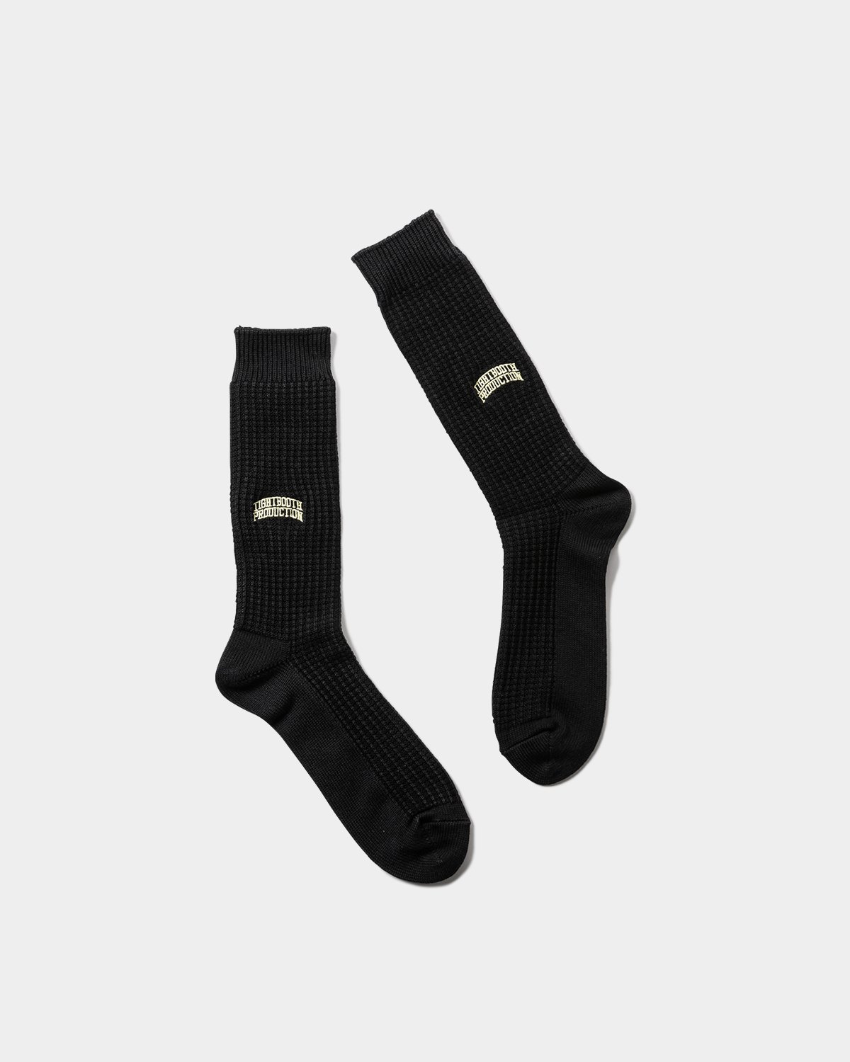 TIGHTBOOTH (タイトブース) WAFFLE SOCKS Black / Beige